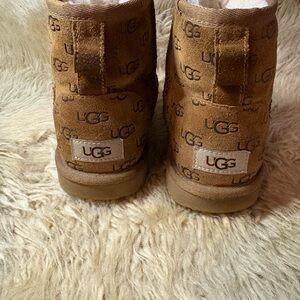 UGG Brown Logo Suede Boots
